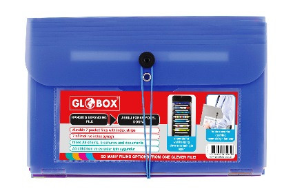 Pocket File Expandable Blue