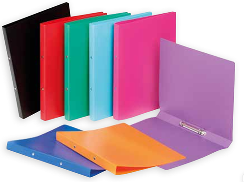 'Viquel' A4 Flexible Plastic 2 Ring File Red