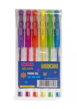 Wiler Neon Gel Pens 
Pack of 6