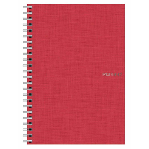 A4 'Fabriano' Spiral Book 140 pages Raspberry