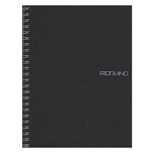 A4 'Fabriano' Spiral Book 140 pages Black