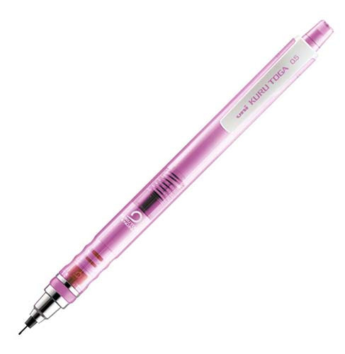 Uni 'Kuru Toga' Clutch Pencil Pink 0.5mm