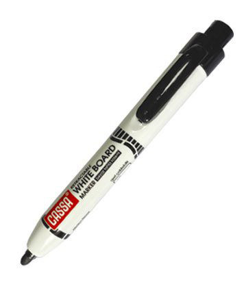 Retractable Whiteboard Marker Black Bullet Tip