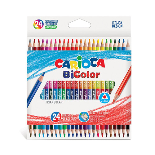 Triangular Pencil Colours Twin tip by 24