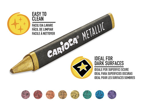 Metallic Maxi Wax Crayons by 8