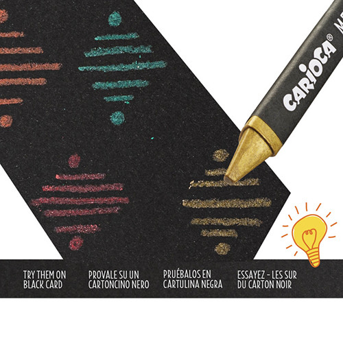 Metallic Maxi Wax Crayons by 8