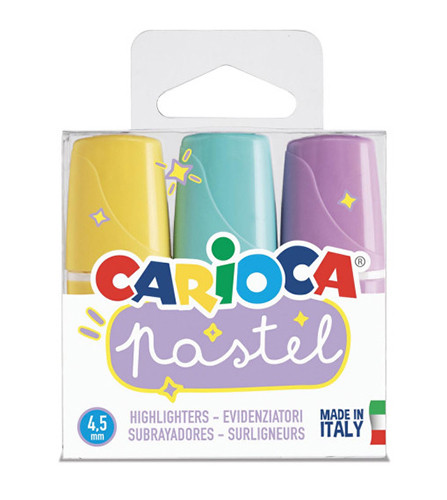 Carioca' Mini Pastel Highlighters
Pack of 3