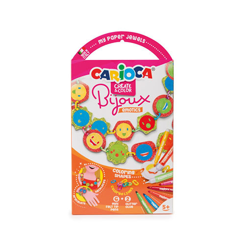 'Bijoux Emotics' Pack with Pens and Glitter Glue