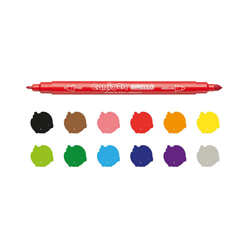 Birello Double Tip Colouring Pens 
Pack of 12