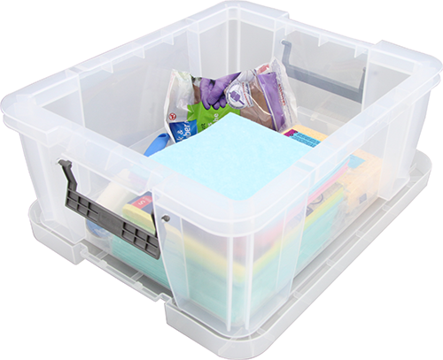 24L Storage Box Clip Lock Handles