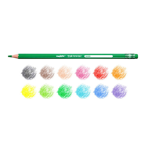 Pencil Colours with rubber eraser by 12