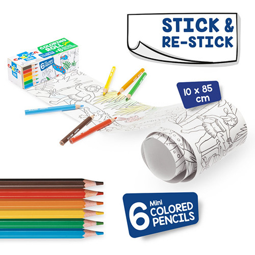Pencil Colours & Colouring Roll 'Jungle'