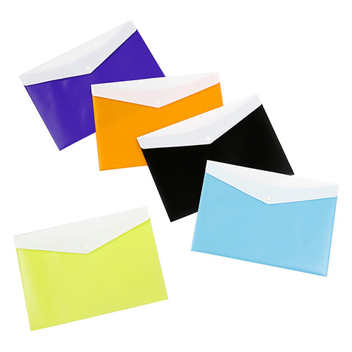 A4 Pocket Files Assorted Colours 
Pack of 12