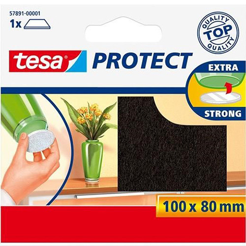 Furniture Floor Protector Pad Black 100 x 80mm