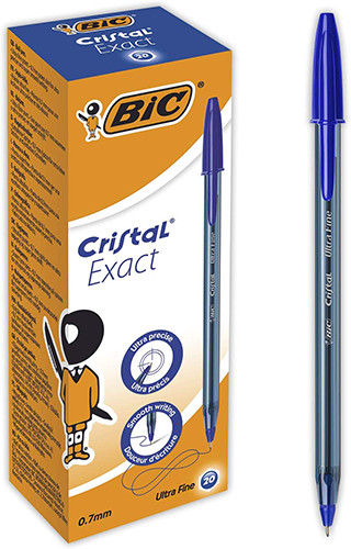 Bic Cristal Exact Fine Point Pen Blue