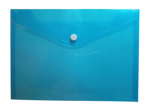 A5 Pocket File One Button Blue