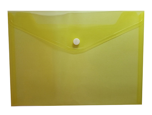 A5 Pocket File One Button Yellow