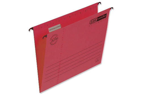 Elba Foolscap Suspension Files Red 
Pack of 25