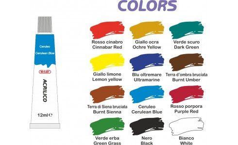 Acrylic Paints Set of 12