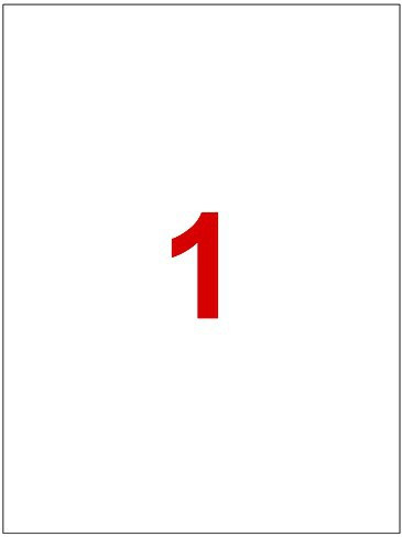Waterproof labels 210 x 297mm 
Pack of 25