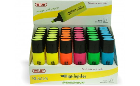 Highlighters Box of 36 Assorted Colours
