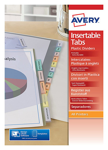 Plastic Dividers Set of 12 Transparent