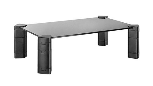 Glass Riser Monitor Stand Black