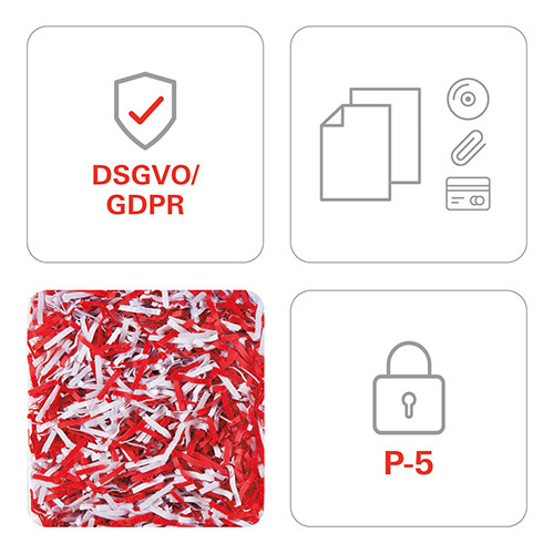 Shredder 
12 Sheets + CD + Credit Cards + Staples + Paperclips