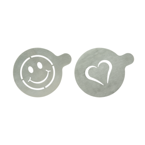 Coffee Stencils 'Heart & Smiley'