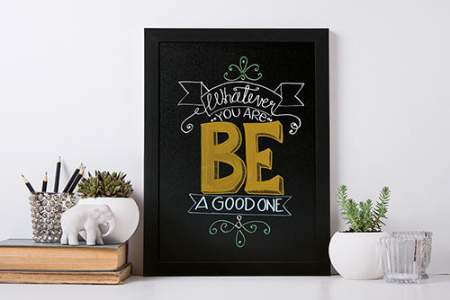 Wall Board 40 x 30 x 1cm incl Chalk Marker