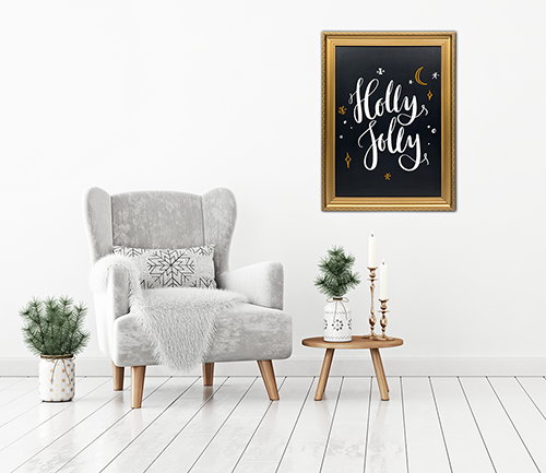 Gold Framed Wall Board 97 x 73 x 5cm