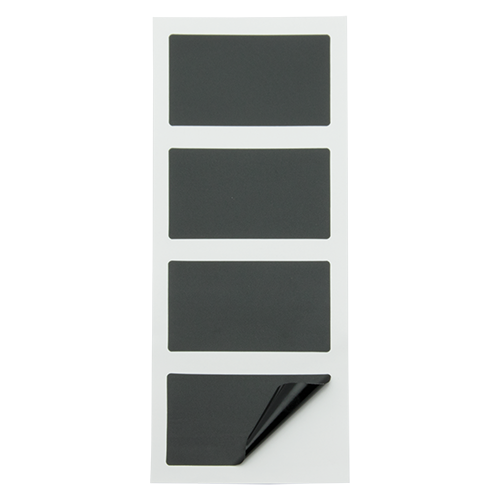 Self Adhesive Black Sticker Rectangle Shape 
Pack of 8