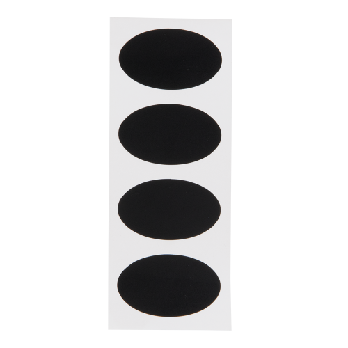 Self Adhesive Black Sticker Oval Shape
Pack of 8