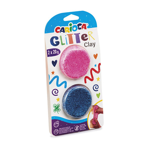 Glitter Clay Pink & Blue 2pcs x 20g