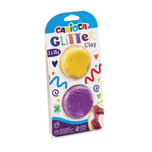 Glitter Clay Purple & Yellow 2pcs x 20g