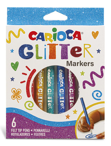Felt Pens Glitter Liquid Ink
Pack of 6