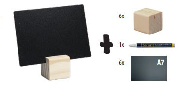 Tag Holder 'Wood' 
Pack of 6