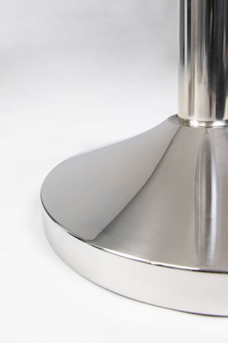 Chrome Base for Rope Barrier System