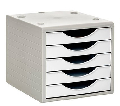 Plastic Drawers x 5 White