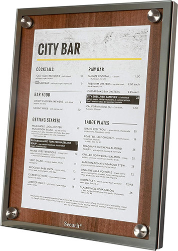 Display Information A4 Walnut