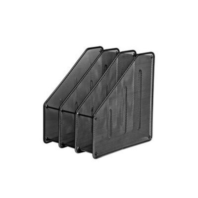 Triple Magazine Rack Iron Mesh Black