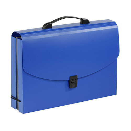 Expandable Wallet 8 Compartments Blue