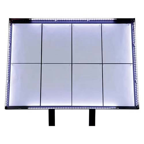 Display Information Black 8-A4 incl LED Lights
