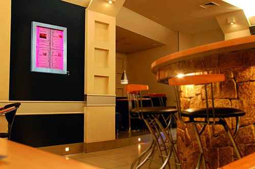 Display Information Stainless Steel 4-A4 incl LED Lights