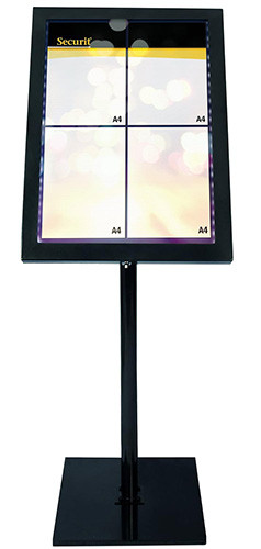 Display Information Black 4-A4 incl LED Lights