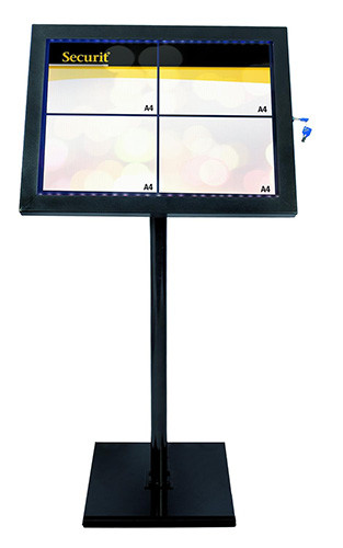 Display Information Black 4-A4 incl LED Lights
