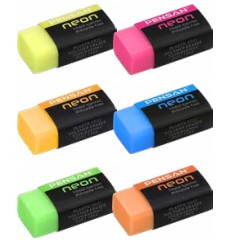 Rubber Erasers Neon