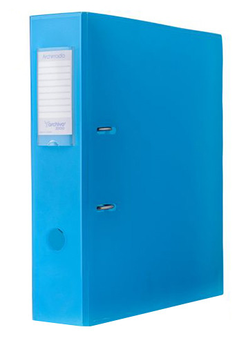 Archivo Plastic Lever Arch File Light Blue 8cm