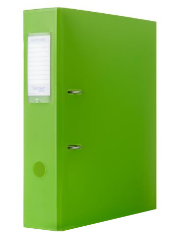 Archivo Plastic Lever Arch File Green 8cm