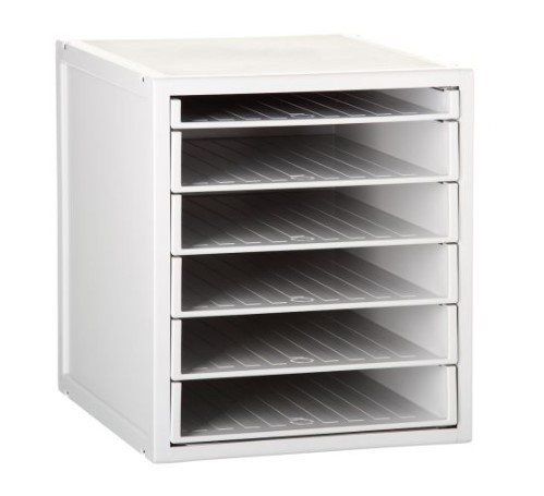 Plastic Desk Trays x 7 Light Grey 'ARCHIVE 2000'